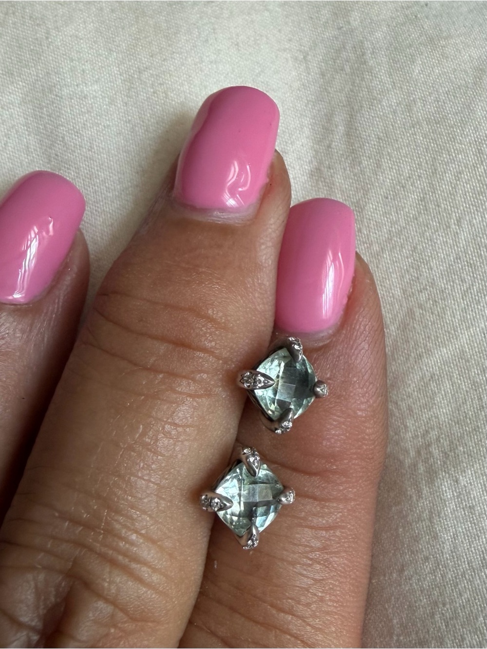 David Yurman Prasiolite Stud Earrings